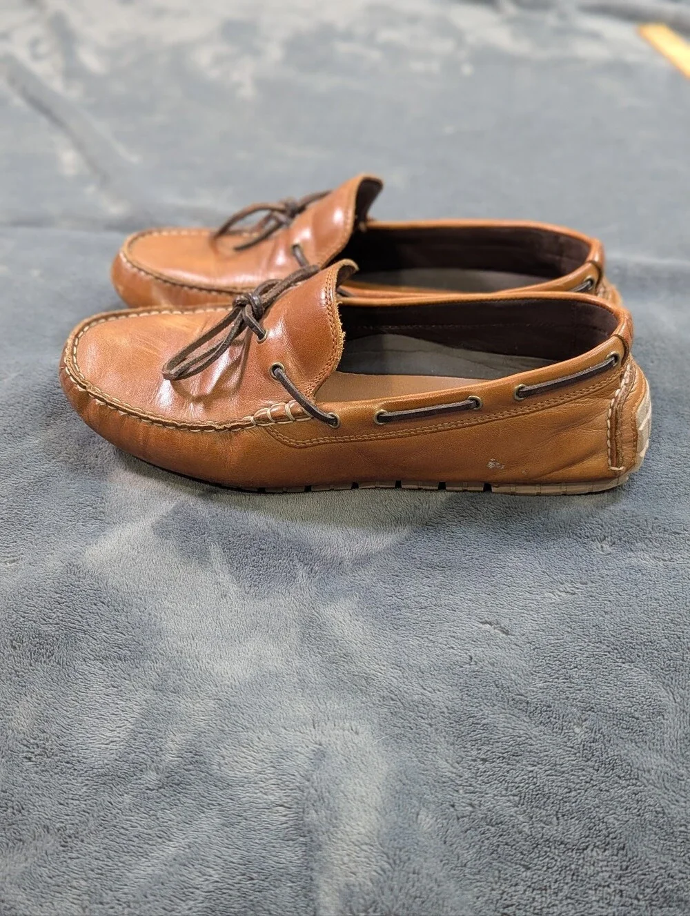Cole Haan Grant Leather Loafers Casual Driving Shoes Chestnut Size 10 Preppy